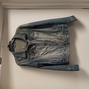 Jean jacket...like new worn 1 time to concert..too big..cute